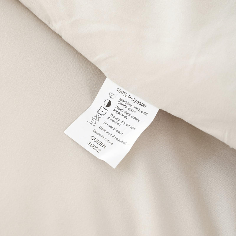 Ensemble d'édredon en microfibre douce - Édredon léger avec deux taies d'oreiller pour toutes les saisons, Beige
