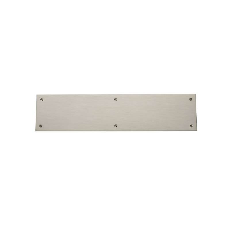 Beveled Edge Push Plate, Unlacquered Brass, 3.5" H x 15" W