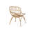 Accent Chairs For Backyard - Faux , 28.54in.d X 23.71in.w 32.73in.h, Brown, Iron Frame 2 Open Weave Frame, Brown