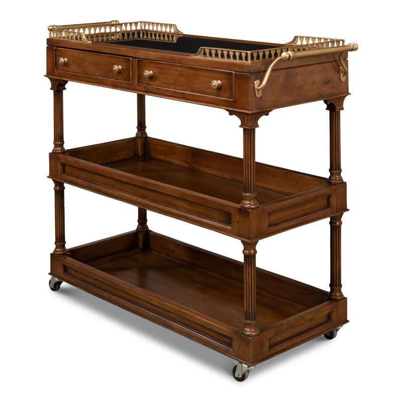 Capital Serving Cart Fruitwood Finish
