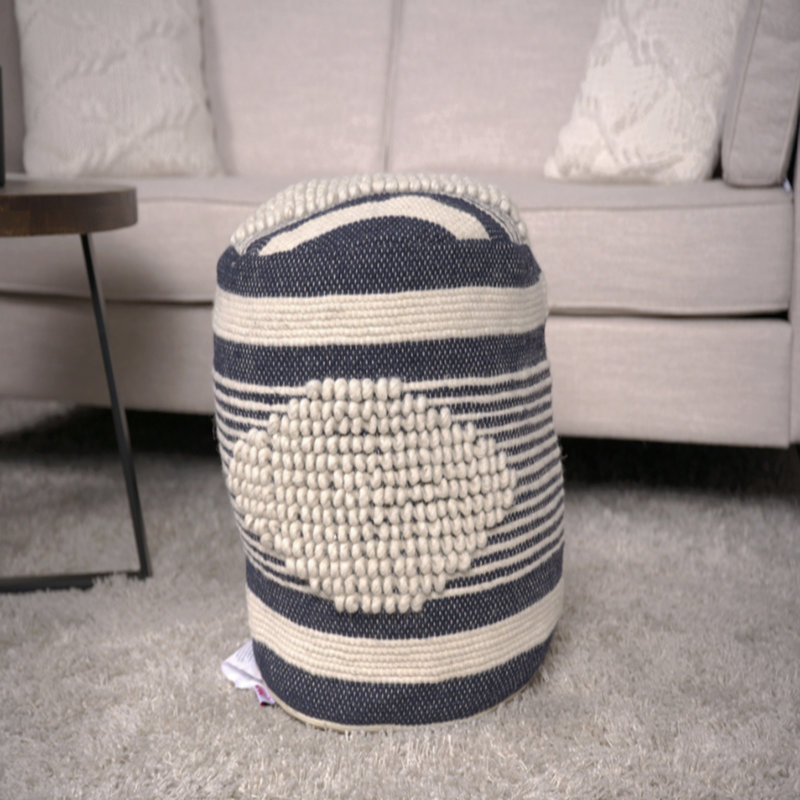 Repose-pieds cylindrique en tissu, repose-pieds