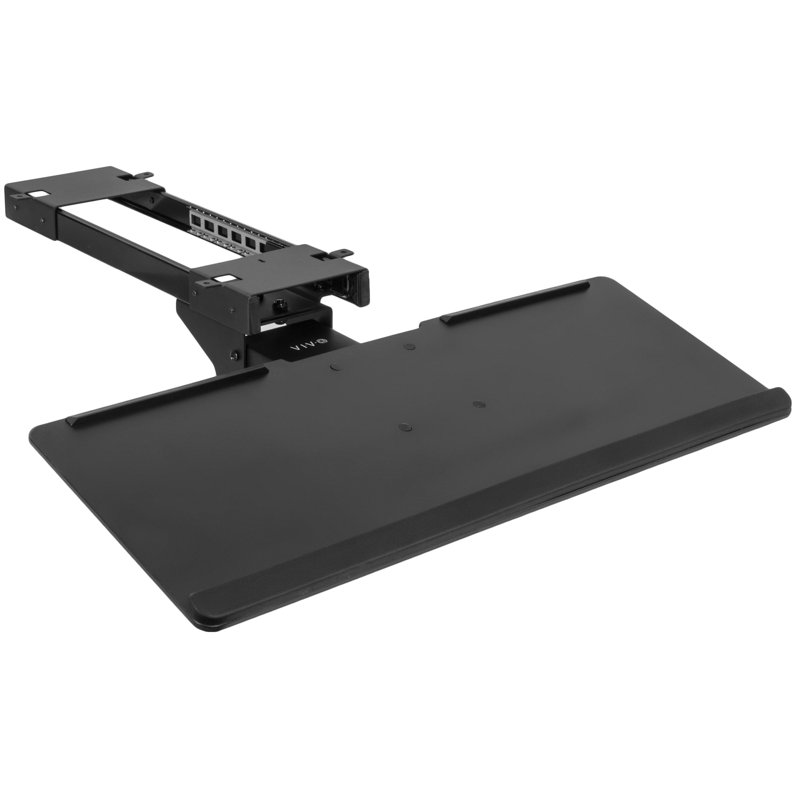 Plateau à clavier noir de luxe sous le bureau