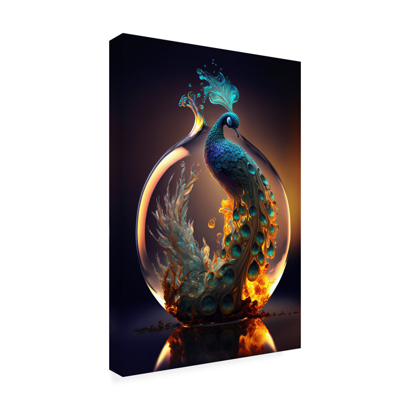 Ray Heere Proud Peacocks 38 Canvas Art, H 32 po x l 22 po x P 2 po