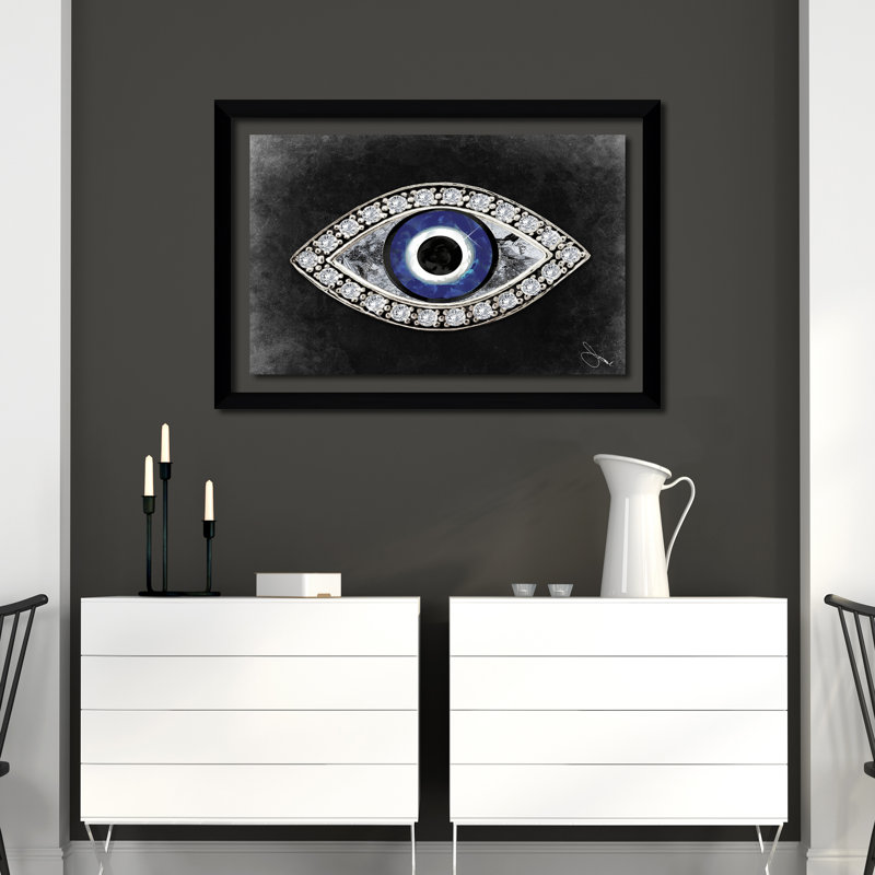 " I ", 21.5" H x 27.5" W x 0.75" D, Black Framed