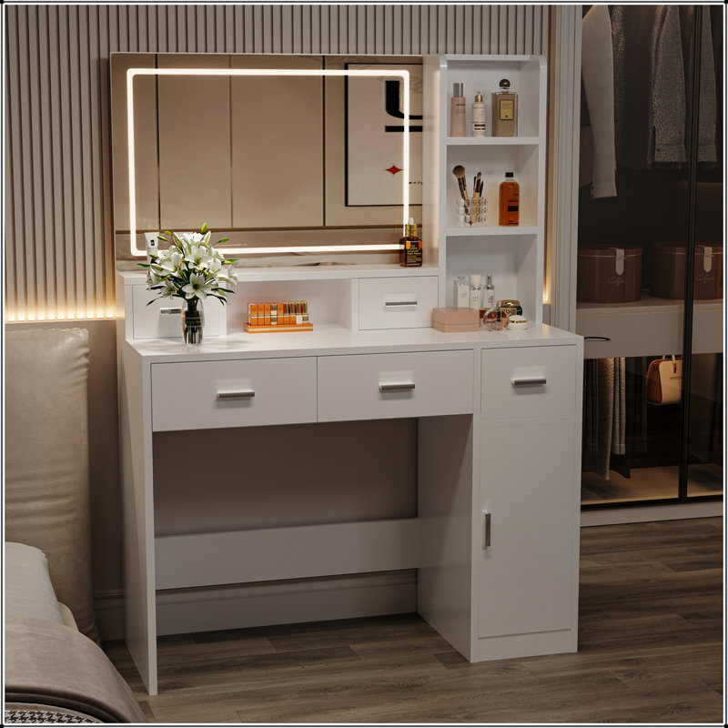 Coiffeuse chic avec de multiples fonctionnalités et un design élégant