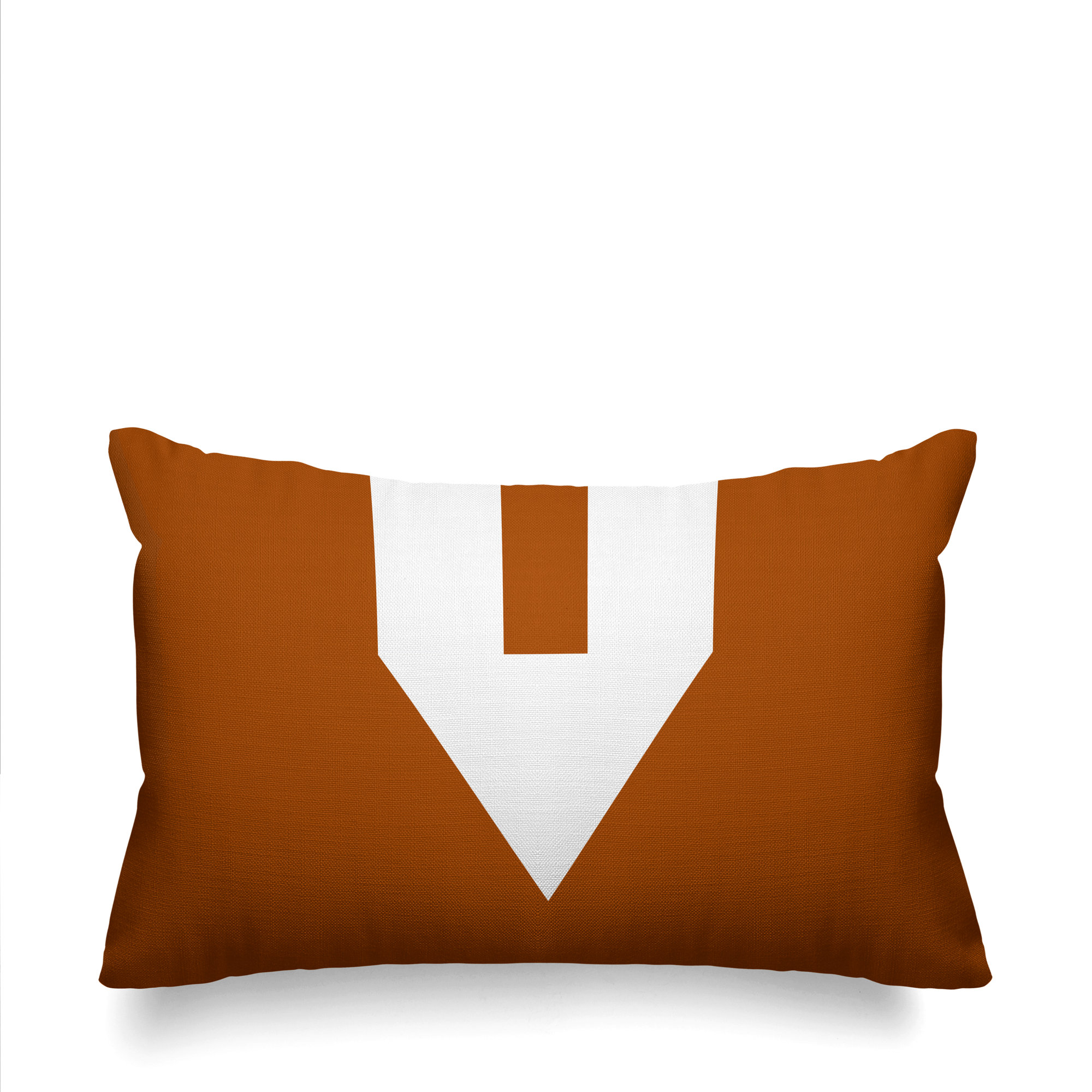 Luella Geometric Indoor/Outdoor Lumbar Throw Pillow, Burnt Orange