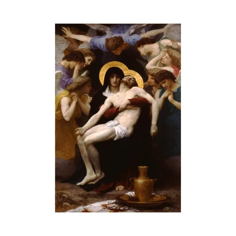 Pieta 1876 by William-Adolphe Bouguereau - Wrapped Canvas Print, 66.04 cm H x 45.72 cm W x 3.175 cm D