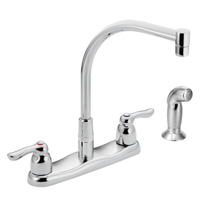 M-Bition Double Handle Kitchen Faucet with Side Spray