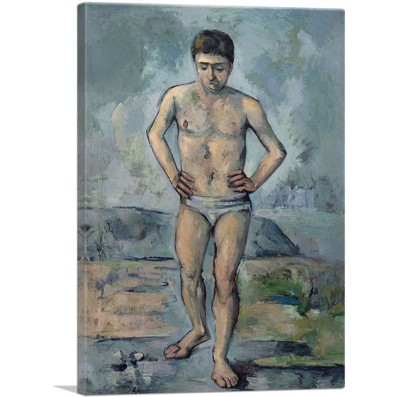 " Badender 1887 " by Paul Cezanne Painting Print, 26" H x 18" W x 0.75" D