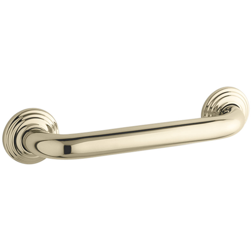 Traditional Grab Bar, Vibrant French Gold, 12"W