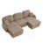 Chenille café clair