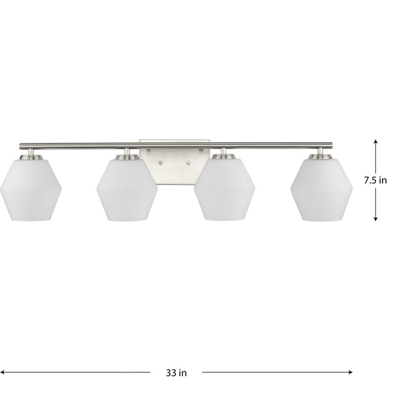 Copeland 4 - Light Dimmable Vanity Light, Brushed Nickel