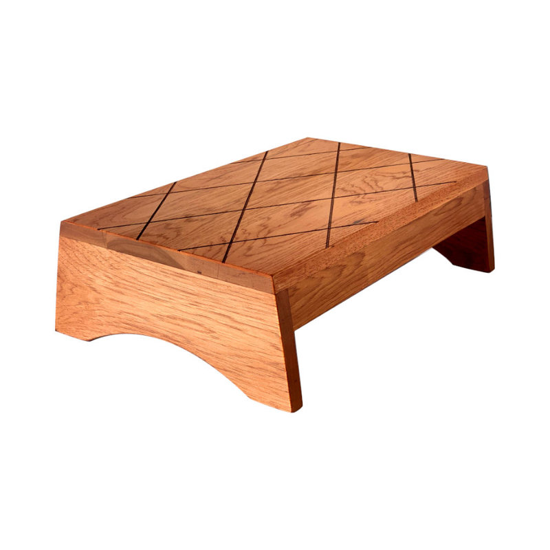 Grand escabeau en bois, Merisier