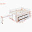 Lit mezzanine avec bureau d'écriture rétractable Keina-1075676721-1075676720