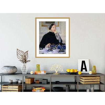 «Lady at the Tea Table» par Mary Cassatt, impression giclée encadrée