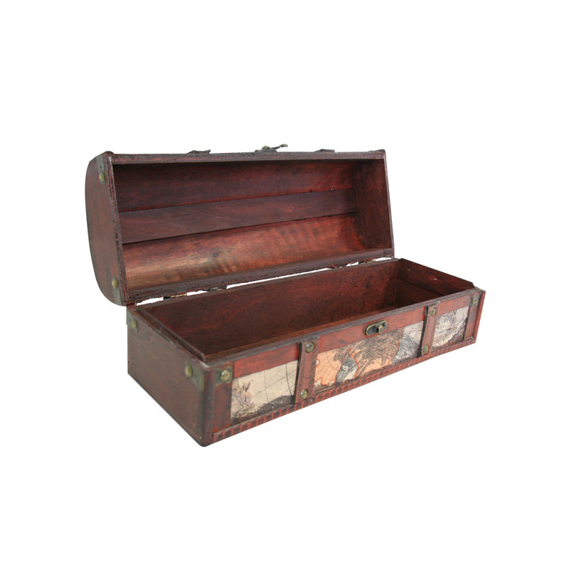 Antique World Map Single Wine Carrier