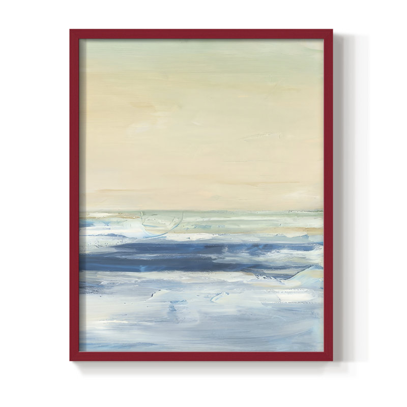 Warm Skies II, reproduction encadrée - bois massif, H 11 po x l 9 po, Rouge