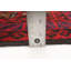 Tapis de couloir en laine noué à la main de conception unique 4 pi 10 po x 12 pi 1 po CED des années 1990 Tapis décoratif en rouge/noir