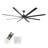 96 Inch Industrial Dc Motor Ceiling Fan, Large Ceiling Fan With 8 Reversible Blades, 5-Speed Remote Control, Home Or Commercial Ceiling Fans For Porch/Garage/Shop-1432853883
