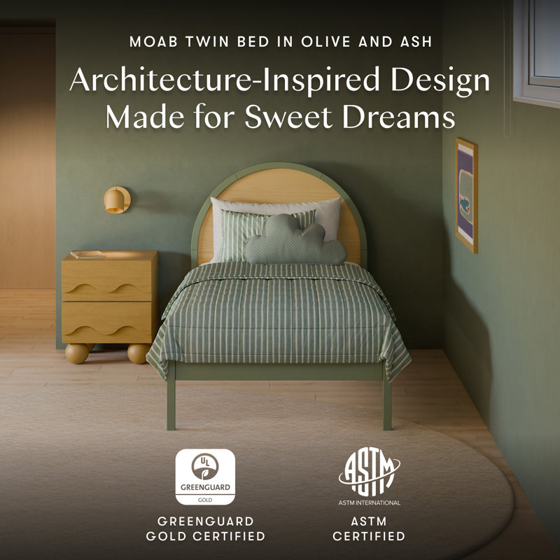 Moab Full Bed, Twin, Olive/Ash