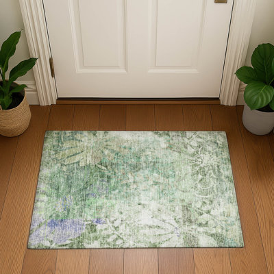 Premium Machine Washable Mayfield AMF2223 Floral Rug