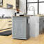 Grey Kitchen Island With Drawer, Adjustable Shelf, 2 Towel - Dazzlingly Portable Enchanting
