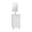 Ensemble de salle de bain, armoire avec lavabo + miroir, 2 portes, 4 pieds, 2 tablettes, 1 miroir, blanc-1140203185
