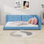 Lit plateforme tapissier avec ports USB-1056435821