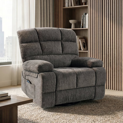 Fauteuil inclinable de massage surdimensionné avec siège chauffant, très grand, capacité de 350 lb
