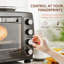 HOMCOM 36L Countertop Toaster Oven with 2 Hot Plates, Grill, Roast, Bake