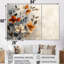 Fleurs de cerisier botaniques orange gris II - ensemble de décorations murales fleurs de cerisier-107213012-107213018