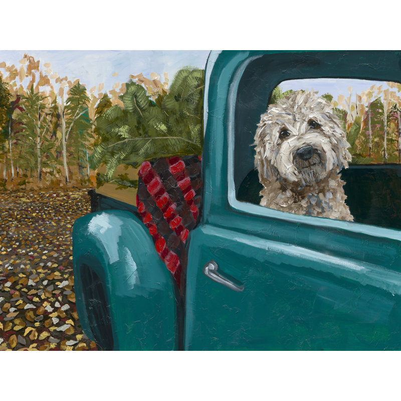«Doodle Truck» par Mary-Catheryn - Peinture, H 12 po x l 16 po