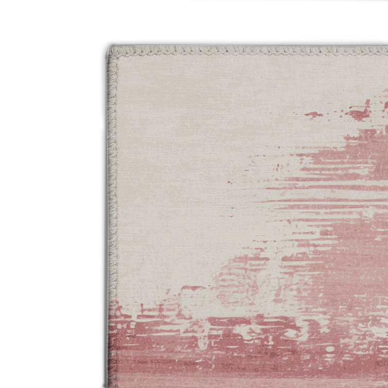 Watercolor Gray Indoor and Outdoor Area Rug, Rectangle 4' x 6'