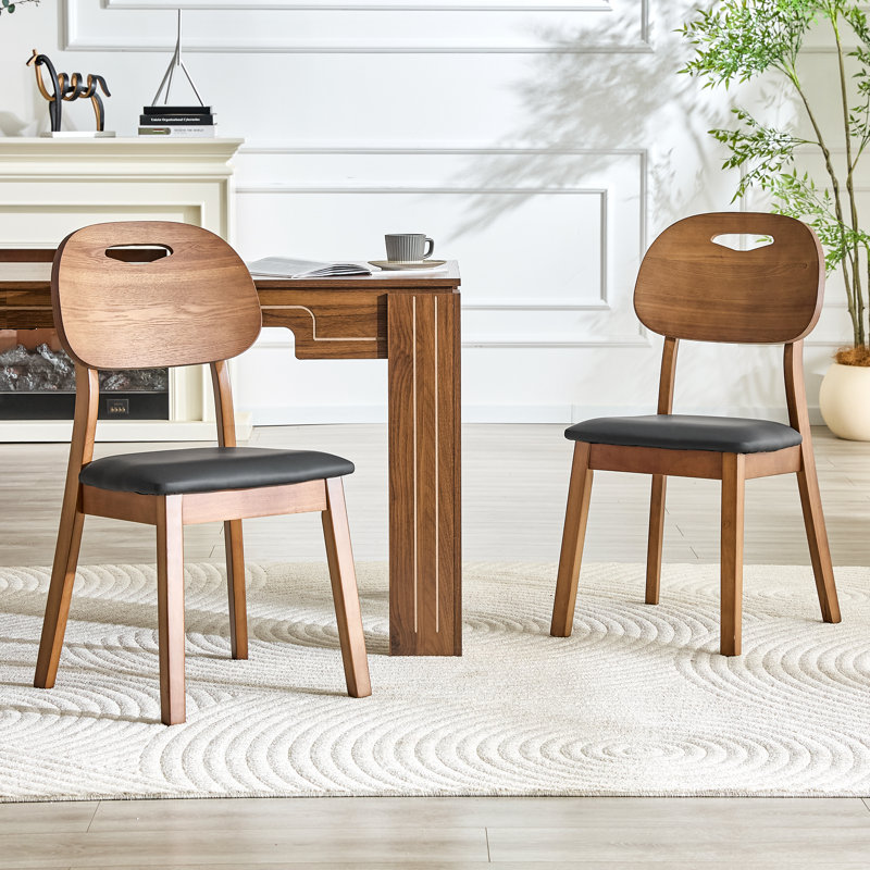 Chaises de salle à manger confortables, noyer moderne en bois massif pour cuisine
