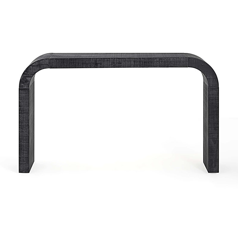 Wood Console Table with Curved Edge