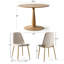 Ensemble de table de salle à manger pour 4 personnes avec table ronde de 39,5 po et 4 chaises rembourrées en tissu-1485764557