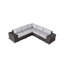 Ensemble de conversation d'extérieur 7 places avec sièges confortables pour quatre personnes, coussins hydrofuges et pinces emboîtables entièrement assemblés