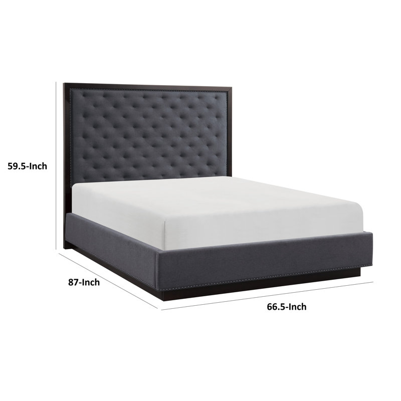 Lit plateforme tapissier Basel, Grand