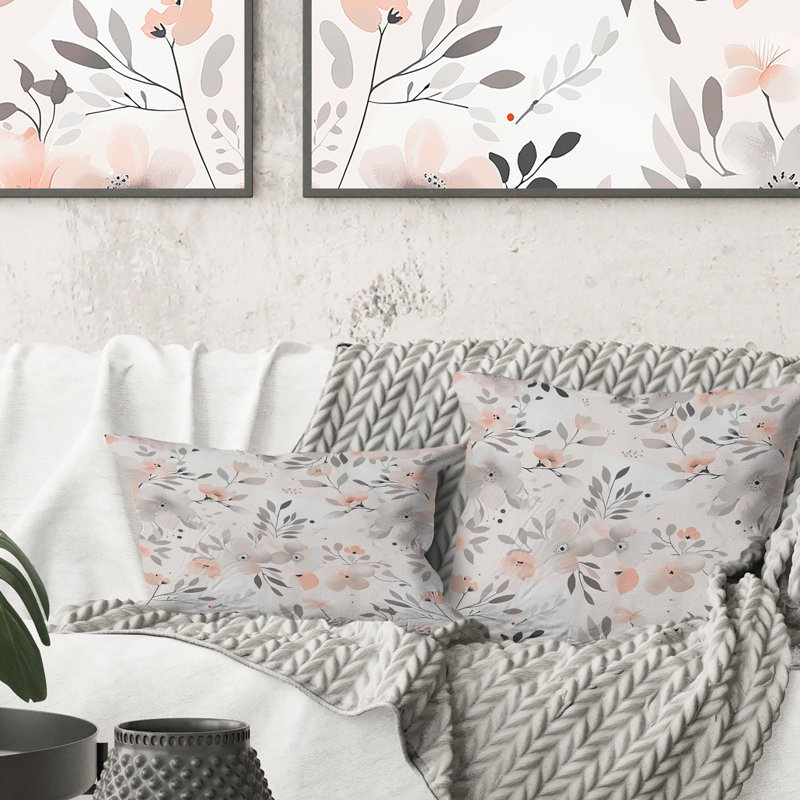 Coussin Pastho Paradise Flower II, H 16 po x l 16 po, Carrée