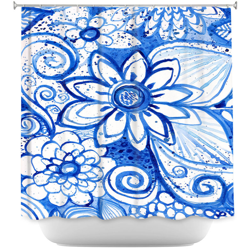 Rideau de douche simple fleur
