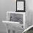 Modern Nightstand with Pivot Drawer, Carrara Marble Finish, 11.8 x 21.7 x 11.8 inches | 100% Melamine Coated Particle Board, Thickness: 0.7 inches | Stylish Storage Solution for Bedrooms & Living Rooms