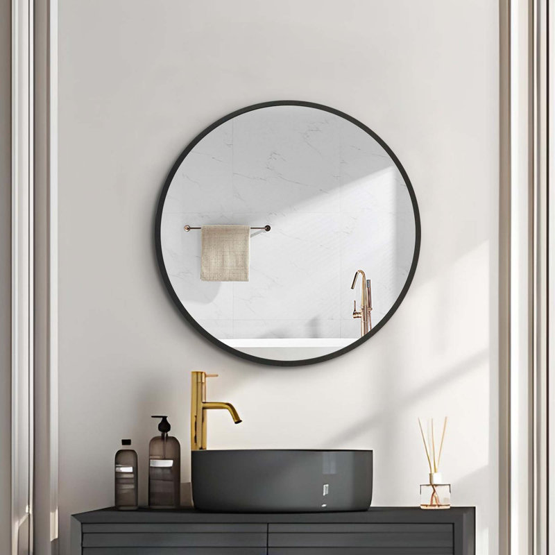 Armoire à pharmacie murale en métal avec miroir, H 24 po x l 24 po x P 4,9 po