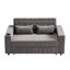 Lit de 61,4 po gris avec dossier et rangement pratique réglable-1006760009