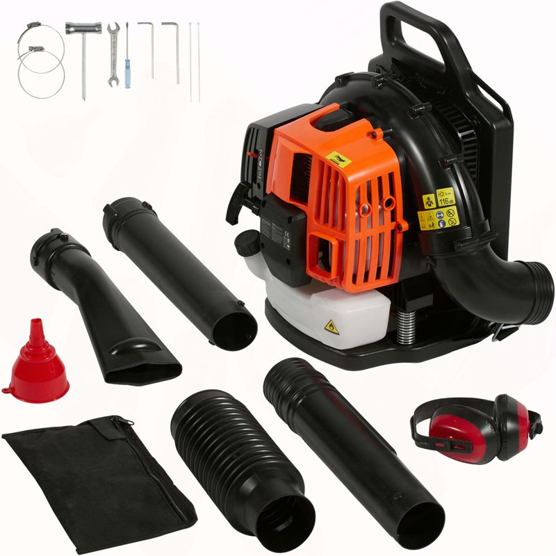 Backpack Leaf Blower 62CC 2-Cycle Gas Leaf Blower 1110CFM Air Volume
