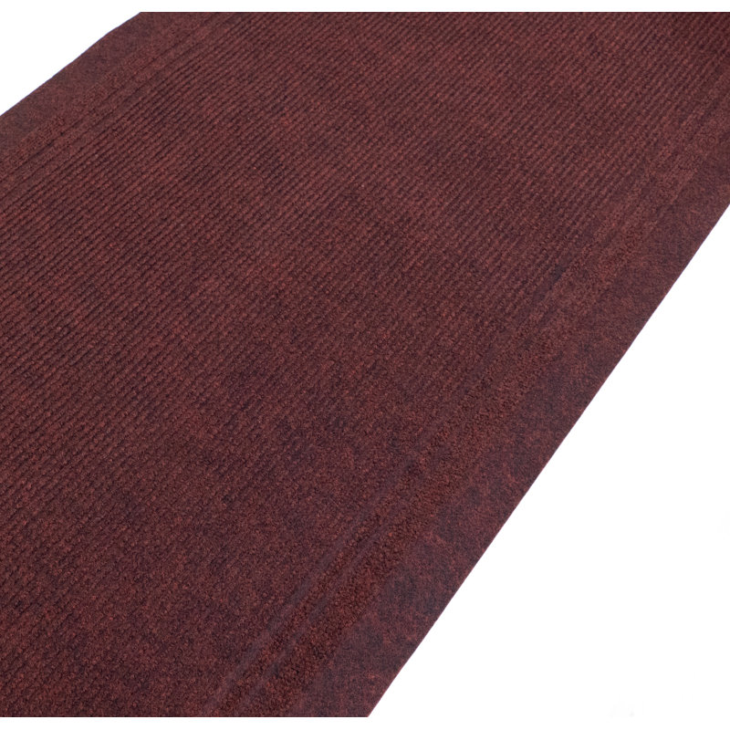 Tapis rouge foncé intérieur / extérieur léger antidérapant, Tapis de couloir 2 pi 2 po x 7 pi