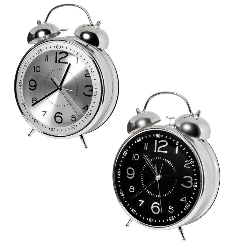 Quartz movement / Crystal Alarm Tabletop Clock, Black