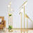 Modern Floor Lamp With Shelves - Gold Mid Century Standing Lamp With 3 Adjustable LED Bird Lights, Corner Tall Lamp With Side Table For Living Room, Bedroom