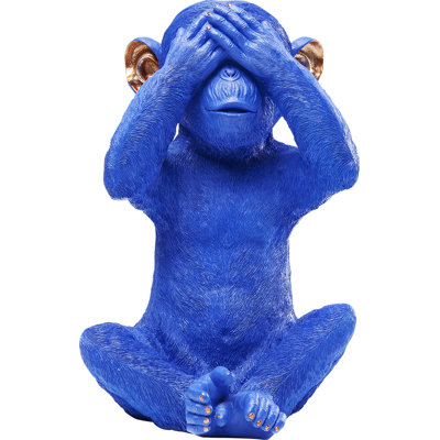 Money Box Monkey Mizaru Blue