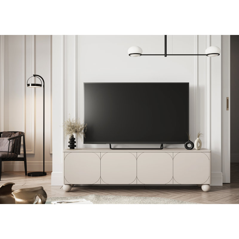 Fredericksen Unfinished TV Stand for TVs up to 55", Cashmere