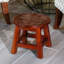 Marchepied en bois sculpté, papillons-562870933